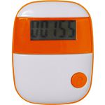 Plastic pedometer with a step counter., orange (4453-07)
