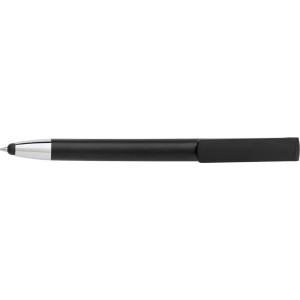 ABS 3-in-1 ballpen Calvin, black (Plastic pen)