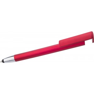 ABS 3-in-1 ballpen Calvin, red (Plastic pen)
