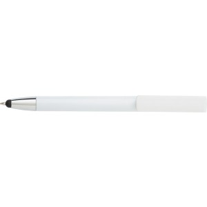 ABS 3-in-1 ballpen Calvin, white (Plastic pen)