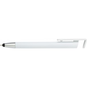 ABS 3-in-1 ballpen Calvin, white (Plastic pen)