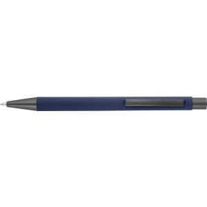 Aluminium ballpen Emmett, blue (Plastic pen)