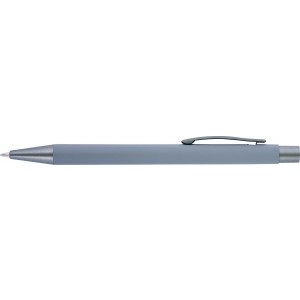 Aluminium ballpen Emmett, grey (Plastic pen)