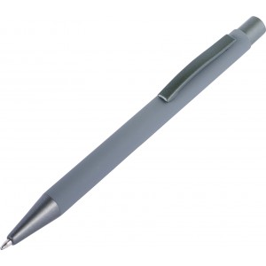 Aluminium ballpen Emmett, grey (Plastic pen)