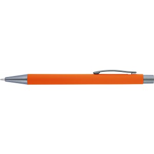 Aluminium ballpen Emmett, orange (Plastic pen)