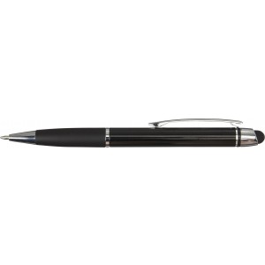Aluminium ballpen Pascaline, black (Plastic pen)