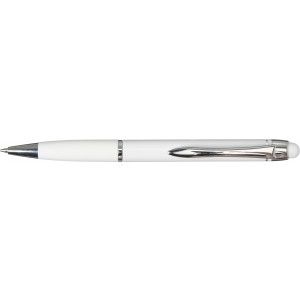 Aluminium ballpen Pascaline, white (Plastic pen)