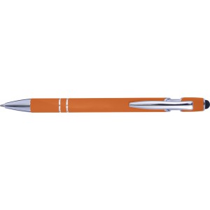 Aluminium ballpen Primo, orange (Plastic pen)