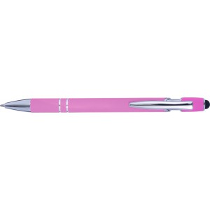 Aluminium ballpen Primo, pink (Plastic pen)