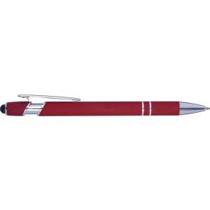 Aluminium ballpen Primo, red (Plastic pen)