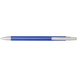 Aluminium click-action ballpoint pen, blue (Plastic pen)