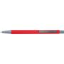 Ballpen with rubber finish, red
