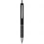 Bling ballpoint pen with aluminium grip, solid black
