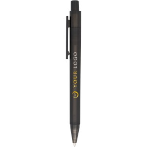 Calypso frosted ballpoint pen, Frosted black (Plastic pen)
