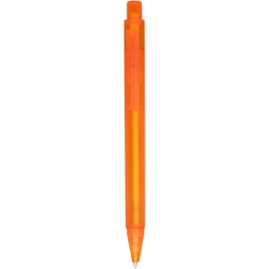 Calypso frosted ballpoint pen, Frosted orange (Plastic pen)