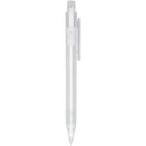Calypso frosted ballpoint pen, Frosted white (Plastic pen)
