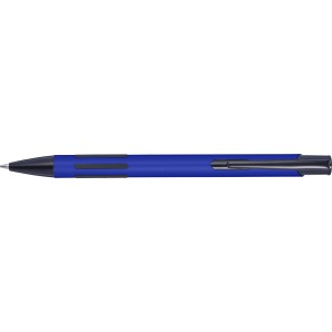 Metal, lacquered ballpoint pen, blue (Plastic pen)