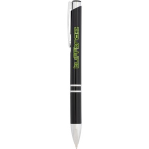 Moneta ABS click ballpoint pen, solid black (Plastic pen)