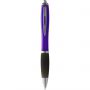 Nash ballpoint pen with coloured barrel and black grip, Purple