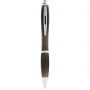 Nash ballpoint pen with coloured barrel and black grip, solid black