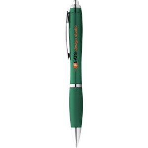 Nash ballpoint pen with coloured barrel and grip, Green (Plastic pen)