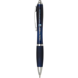 Nash ballpoint pen with coloured barrel and grip, Indigo blu (Plastic pen)
