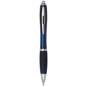 Nash ballpoint pen with coloured barrel and grip, Indigo blu (Plastic pen)