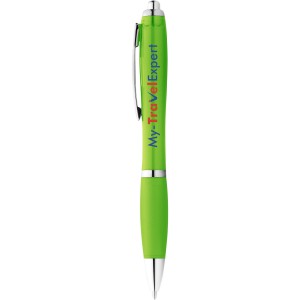 Nash ballpoint pen with coloured barrel and grip, Lime (Plastic pen)