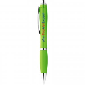 Nash ballpoint pen with coloured barrel and grip, Lime (Plastic pen)