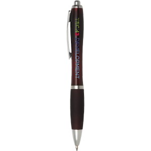 Nash ballpoint pen with coloured barrel and grip, Merlot (Plastic pen)