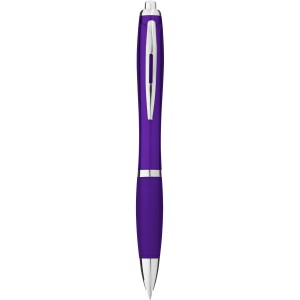 Nash ballpoint pen with coloured barrel and grip, Purple (Plastic pen)