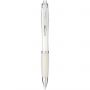 Nash ballpoint pen with coloured barrel and grip, White