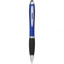 Nash coloured stylus ballpoint pen with black grip, Royal blue, solid black