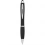 Nash coloured stylus ballpoint pen with black grip, solid black