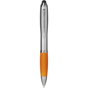 Nash stylus ballpoint with coloured grip, Orange (Plastic pen)