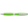 Plastic ballpen with solid colour barrel, lime
