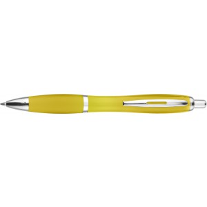 Recycled ABS ballpen Hamza, yellow (Plastic pen)