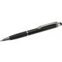 Shiny ballpen with matching coloured rubber grip, black