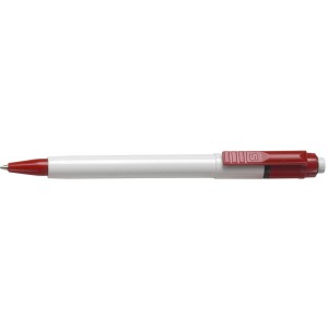 Stilolinea Baron ABS ballpen with jumbo refill, red (Plastic pen)