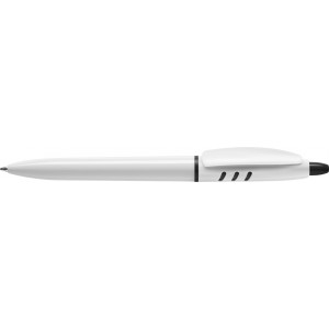Stilolinea S30 plastic ballpen, white/black (Plastic pen)