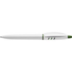 Stilolinea S30 plastic ballpen, white/green (Plastic pen)