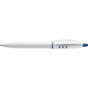 Stilolinea S30 plastic ballpen, white/light blue (Plastic pen)