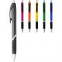 Turbo ballpoint pen with rubber grip, Magenta,solid black