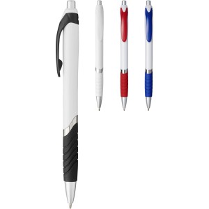Turbo ballpoint pen with white barrel, White (Plastic pen)