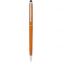 Valeria ABS ballpoint pen with stylus, Orange