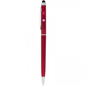 Valeria ABS ballpoint pen with stylus, Red (Plastic pen)
