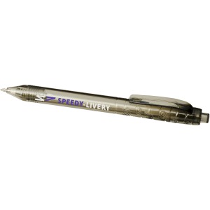 Vancouver recycled PET ballpoint pen, Transparent / Black (Plastic pen)