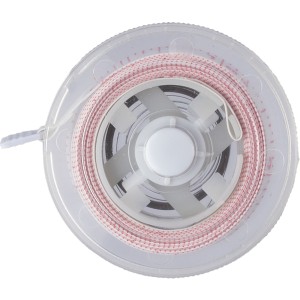 Plastic retractable tape measure Theo, white (Measure instruments)