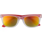 Plastic sunglasses with UV400 protection, red (7826-08)