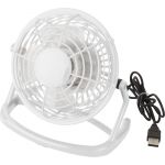 Plastic USB desk fan, white (3639-02)